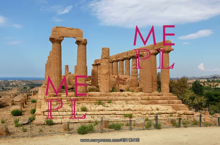 : Agrigento. General view of the Temple of Juno or Hera Lacinia : Agrigento. General view of the Temple of Juno or Hera Lacinia