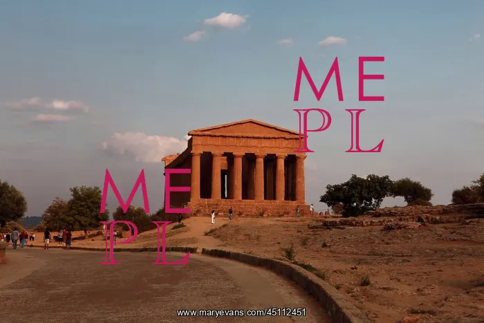 : Agrigento. Low angle view of the Temple of Concord : Agrigento. Low angle view of the Temple of Concord