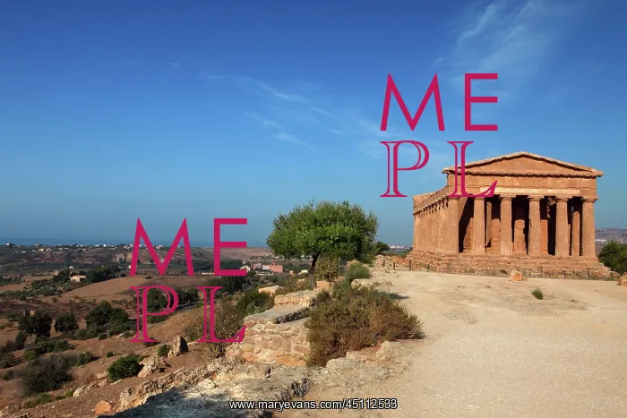 : Agrigento. General view of the Temple of Concord, 5th century BC, : Agrigento. General view of the Temple of Concord, 5th century BC,