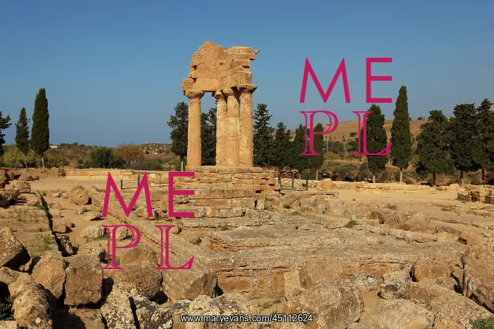 : Agrigento. General view of Temple Of Castor and Pollux : Agrigento. General view of Temple Of Castor and Pollux