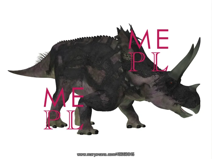 : Agujaceratops dinosaur, side profile : Agujaceratops dinosaur, side profile