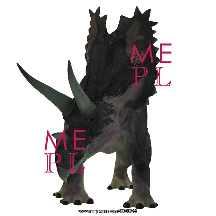 : Agujaceratops dinosaur, front view : Agujaceratops dinosaur, front view