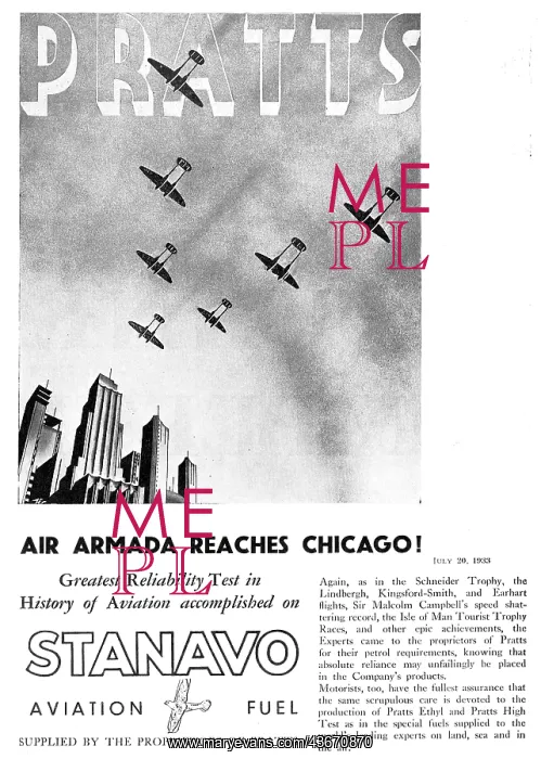 : Air Armada Recahes Chicago Using Stanavo Pratts Fuel : Air Armada Recahes Chicago Using Stanavo Pratts Fuel