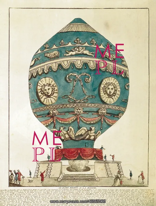 : Air balloon of the brothers Jacques-etienne and : Air balloon of the brothers Jacques-etienne and