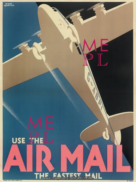 : Air Mail Poster : Air Mail Poster