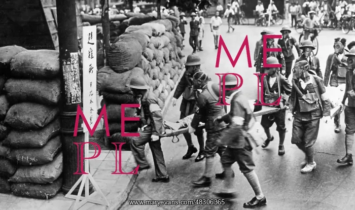 : Air raid drill in Japan, 1933 : Air raid drill in Japan, 1933