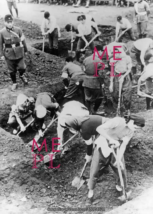 : Air raid drill in Japan, 1940 : Air raid drill in Japan, 1940