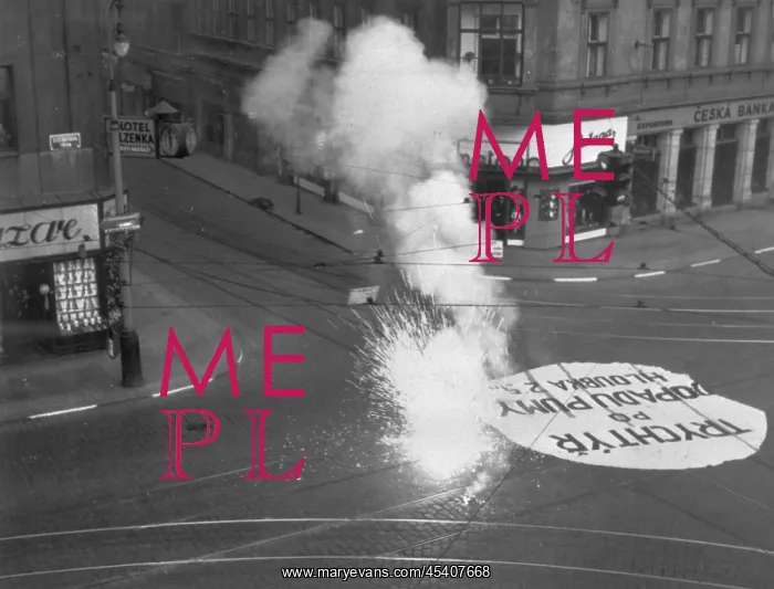  : Air raid drill in Prague, 1938