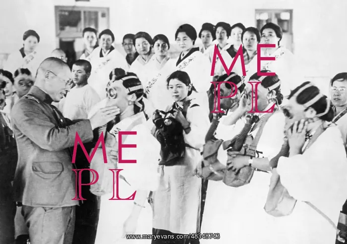 : Air raid drill in Tokyo, 1942 : Air raid drill in Tokyo, 1942