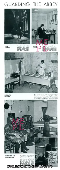 : Air raid precautions at Westminster Abbey, September 1939 : Air raid precautions at Westminster Abbey, September 1939