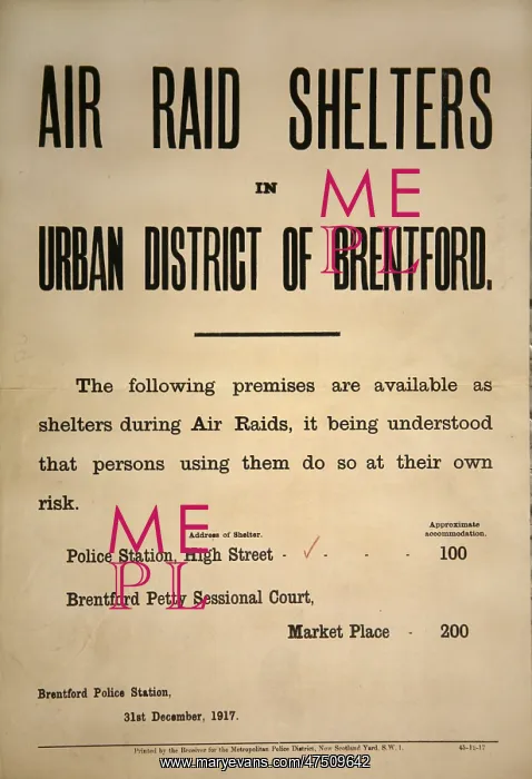 : AIR RAID SHELTER POSTER : AIR RAID SHELTER POSTER