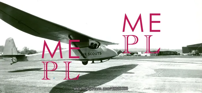 : Air Scouts taking off in glider : Air Scouts taking off in glider