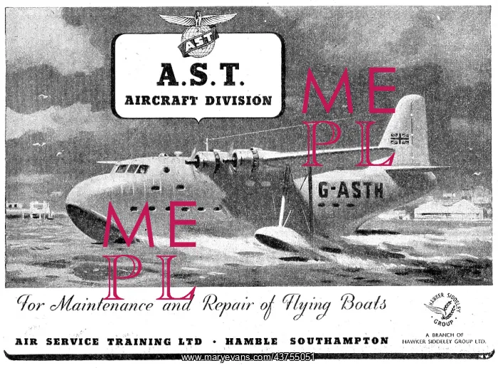 : Air Service Training - Flying Boat Repairs At Hamble : Air Service Training - Flying Boat Repairs At Hamble