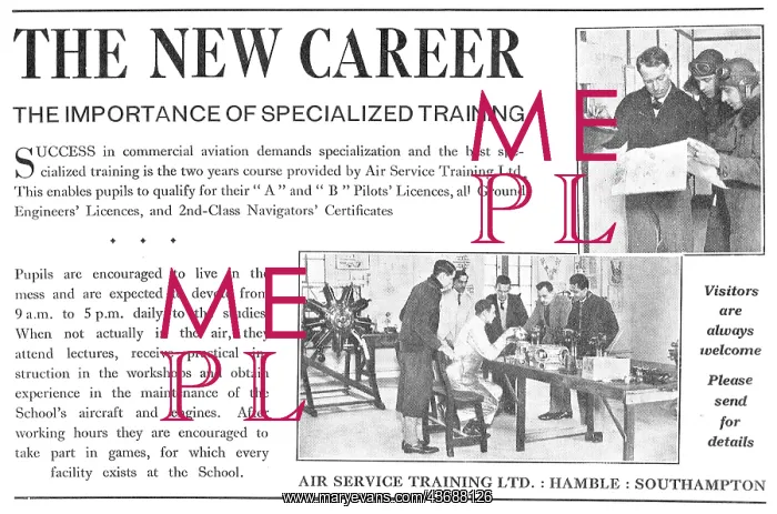 : Air Service Training Hamble 1932 : Air Service Training Hamble 1932