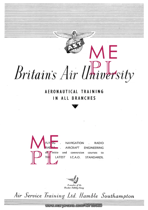 : Air Service Training Hamble. Flying & Engineering Training : Air Service Training Hamble. Flying & Engineering Training