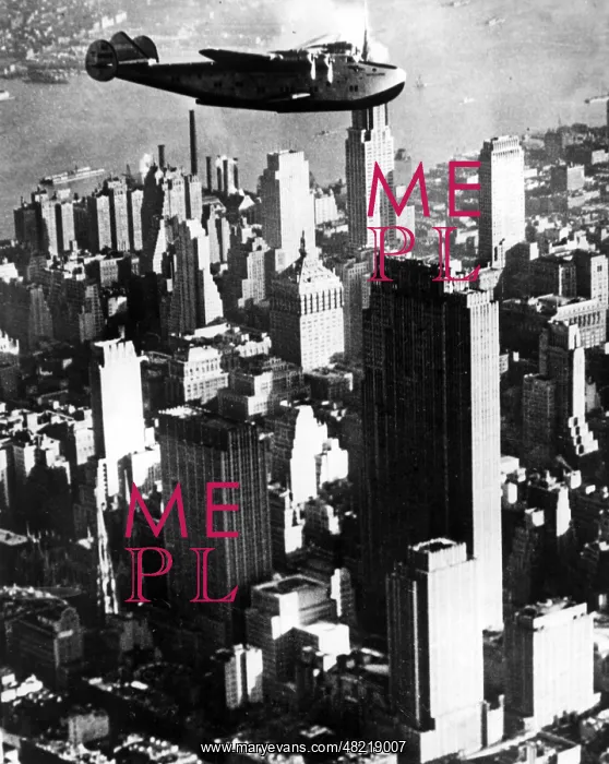 : Airboat above Manhattan, 1939 : Airboat above Manhattan, 1939