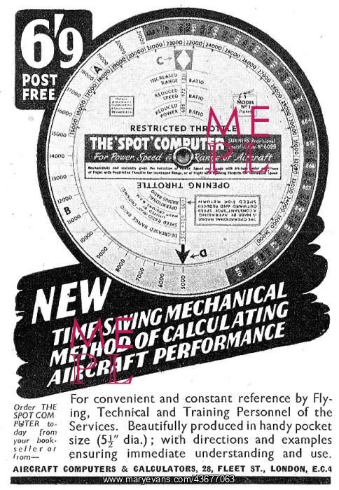 : Aircraft Computers & Calculators. Spot Circular Slide Rule : Aircraft Computers & Calculators. Spot Circular Slide Rule