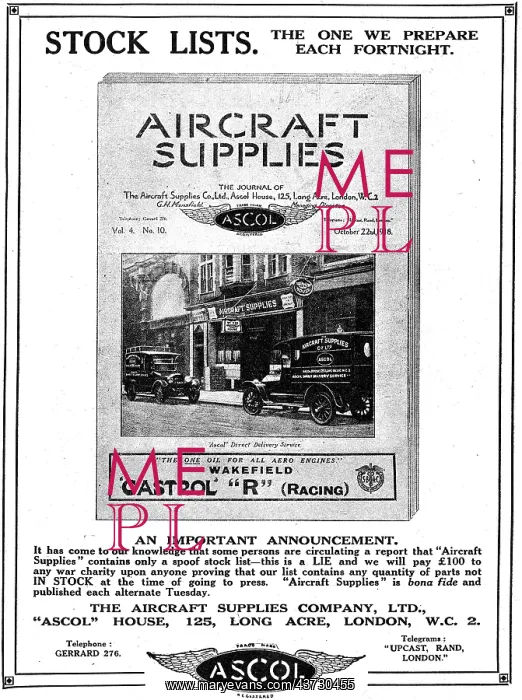  : The Aircraft Supplies - ASCOL
