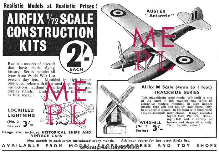 : Airfix Model Aircraft Kits 1958 : Airfix Model Aircraft Kits 1958