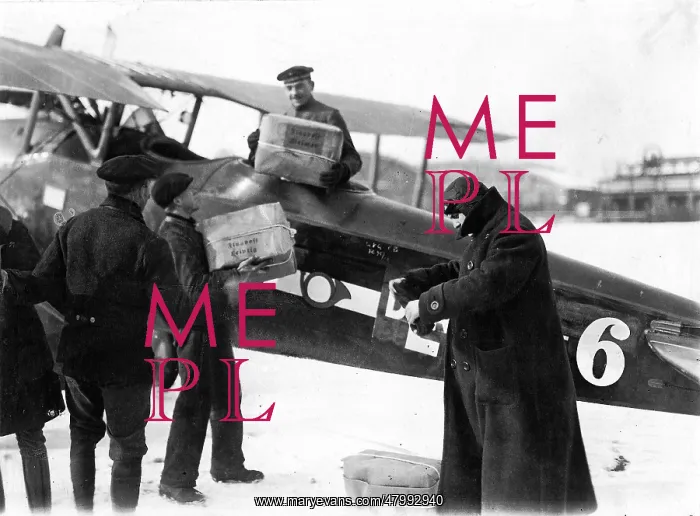 : Airmail line on Berlin-Weimar route, Germany : Airmail line on Berlin-Weimar route, Germany