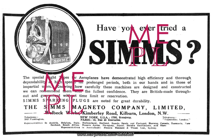 : Airmen - Have You Ever Tried A Simms Magneto? : Airmen - Have You Ever Tried A Simms Magneto?