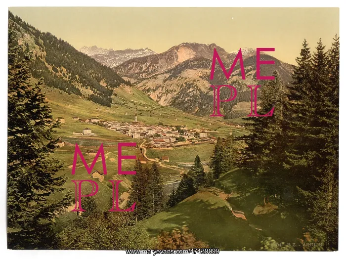 : Airolo, general view, St. Gotthard Railway, Switzerland : Airolo, general view, St. Gotthard Railway, Switzerland