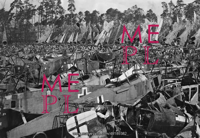 : Airplane graveyard at Johannisthal, 1921 : Airplane graveyard at Johannisthal, 1921