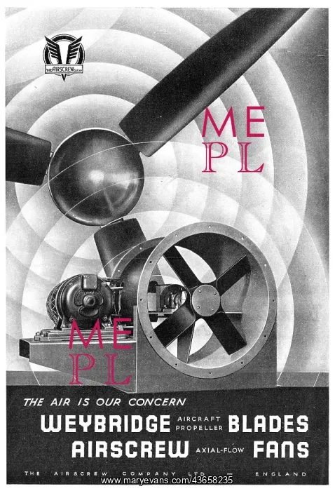 : Airscrew Co Weybridge Propeller Blades : Airscrew Co Weybridge Propeller Blades
