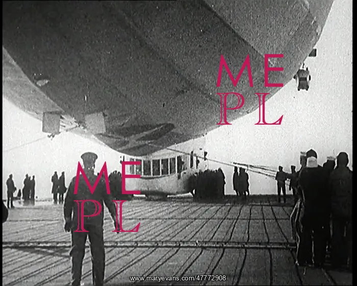 : Airship Approaching An Aircraft Carrier And : Airship Approaching An Aircraft Carrier And