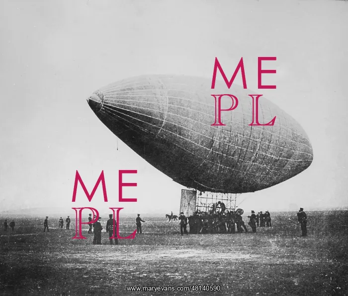 : Airship Deutschland before a test trip, 1896 : Airship Deutschland before a test trip, 1896