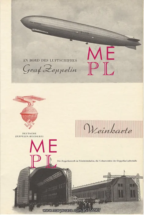 : Airship - Graf Zeppelin wine list : Airship - Graf Zeppelin wine list