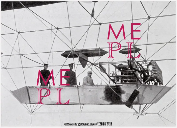 : Airship Nulli Secundus Flying Over London 1907 : Airship Nulli Secundus Flying Over London 1907