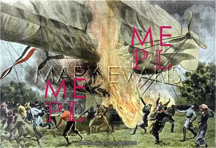 : AIRSHIP PARSEVAL BURNS : AIRSHIP PARSEVAL BURNS