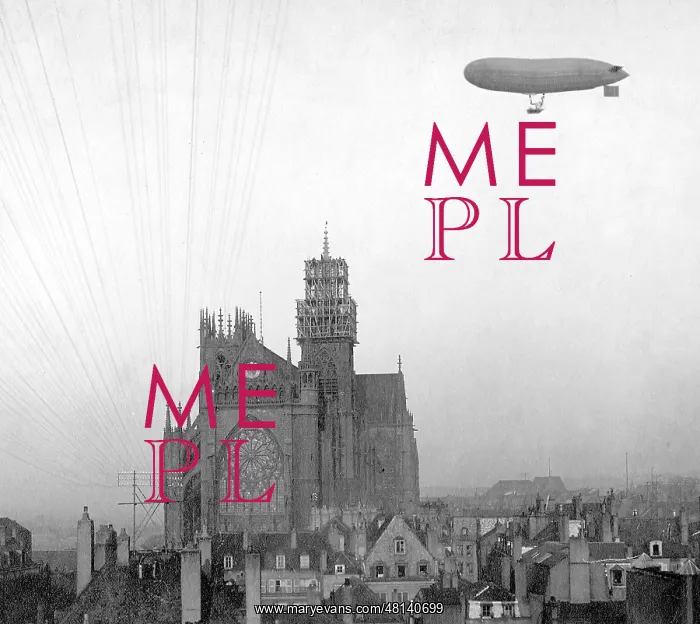 : The airship Parseval I. above Metz, 1906 : The airship Parseval I. above Metz, 1906