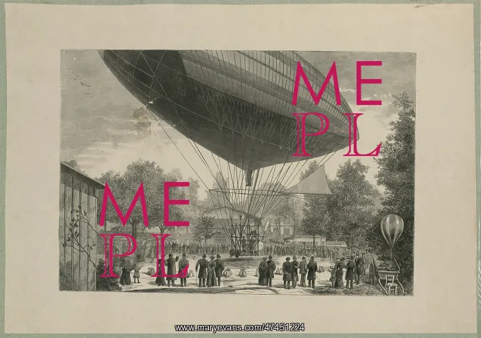 : Airship powered by an electric motor developed by Albert and : Airship powered by an electric motor developed by Albert and