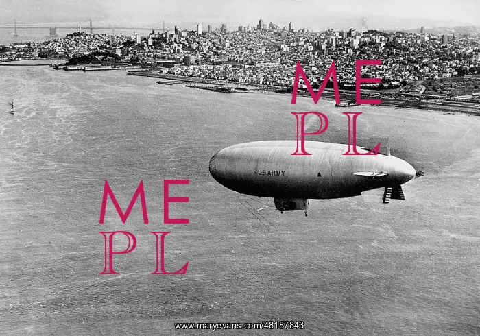 : Airship over San Francisco, 1937 : Airship over San Francisco, 1937