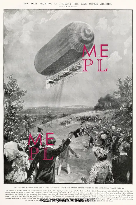 : Airship Trials over Alexandra Palace 1905 : Airship Trials over Alexandra Palace 1905