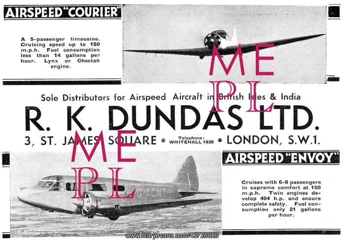  : Airspeed Envoy. R.K.Dundas