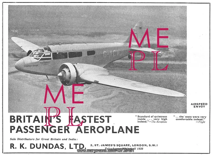 : Airspeed Envoy: R.K.Dundas : Airspeed Envoy: R.K.Dundas