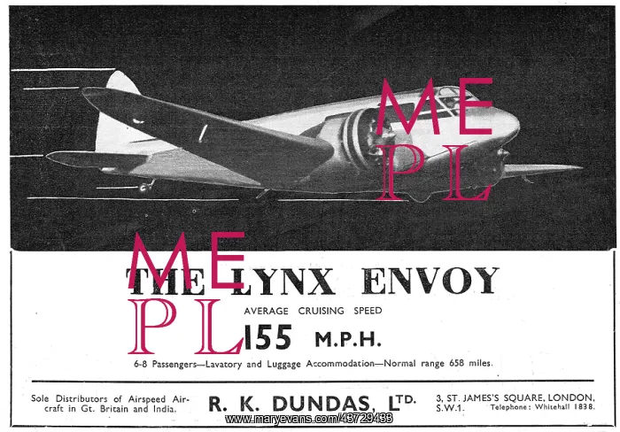 : Airspeed Lynx Envoy: R.K.Dundas : Airspeed Lynx Envoy: R.K.Dundas