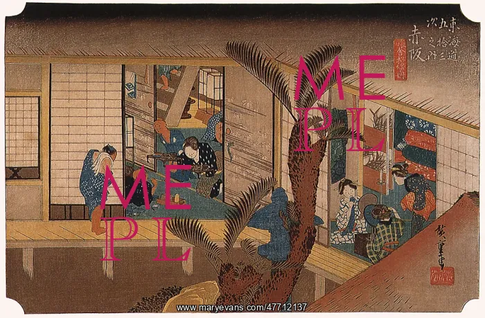  : Akasaka: Inn, by Hiroshige