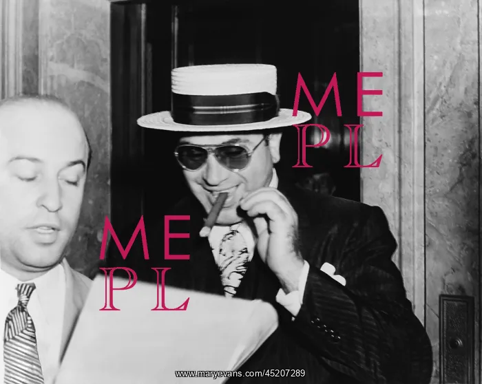 : Al Capone, with a cigar and a big smile, ? : Al Capone, with a cigar and a big smile, ?