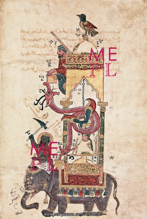 : Al-Jazari, Elephant Clock, 12th Century : Al-Jazari, Elephant Clock, 12th Century