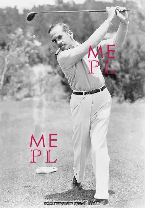 : Al Jolson playing golf, 1930 : Al Jolson playing golf, 1930