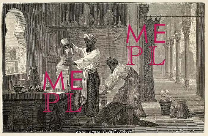: Al-Razi in his Baghdad Laboratory : Al-Razi in his Baghdad Laboratory