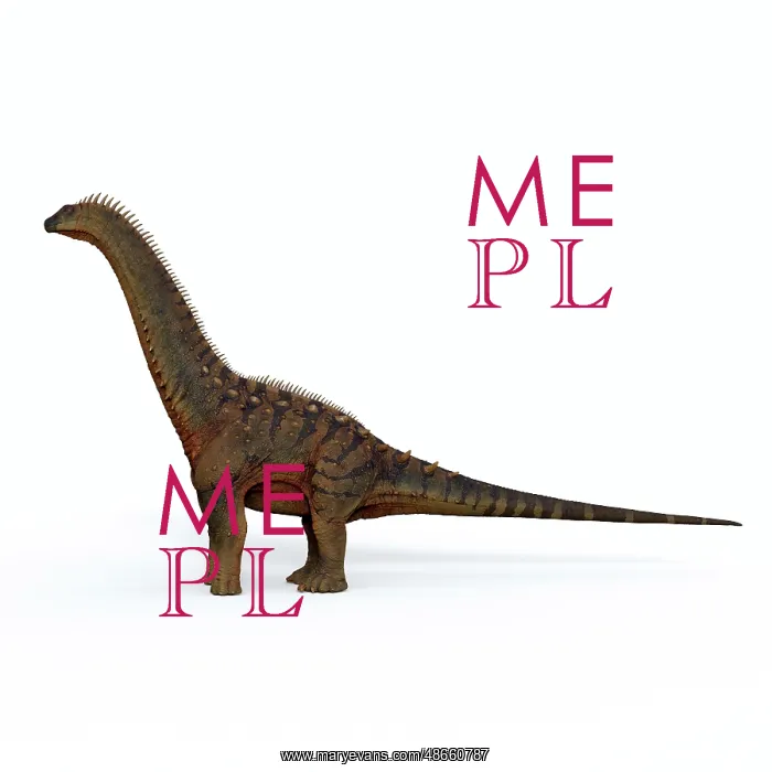 : Alamosaurus dinosaur, side view : Alamosaurus dinosaur, side view