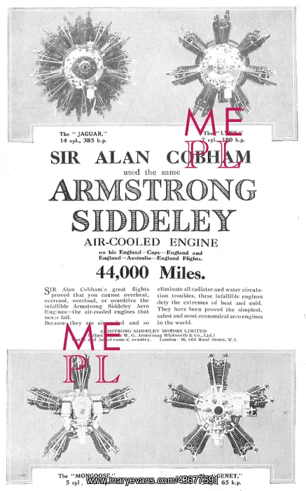 : Alan Cobham Used Same Armstrong Siddeley : Alan Cobham Used Same Armstrong Siddeley