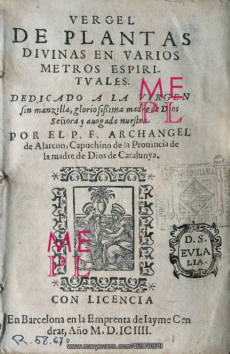 : ALARCON, Fray Arcangel de ( -1598) : ALARCON, Fray Arcangel de ( -1598)