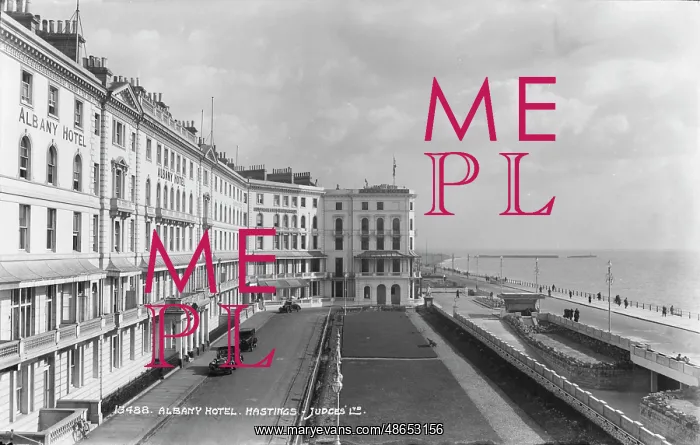 : Albany Hotel and Seafront in Hastings : Albany Hotel and Seafront in Hastings