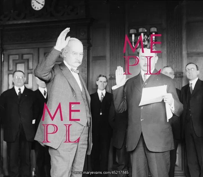 : Albert B. Fall (1861-1944), taking the oath ? : Albert B. Fall (1861-1944), taking the oath ?